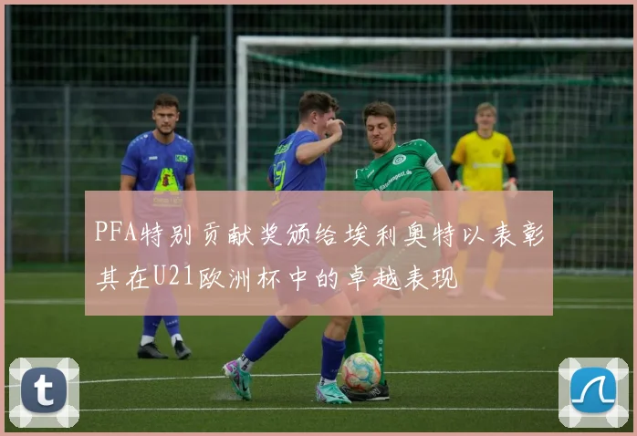 PFA特别贡献奖颁给埃利奥特以表彰其在U21欧洲杯中的卓越表现